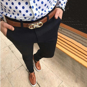 Hot Fashion Men's Slim Fit Business Formal Pants