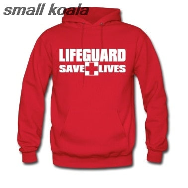 Autumn and winter 3 Side Print Lifeguard  man Hoodie